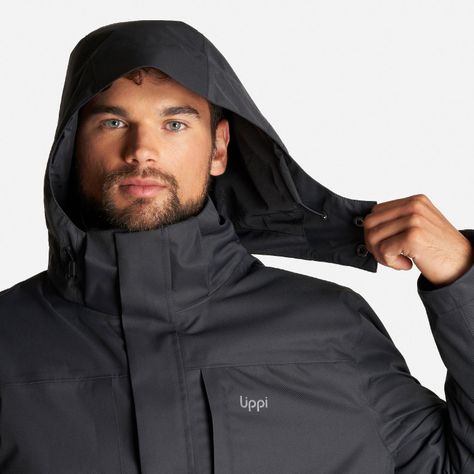 Chaqueta Hombre Tres Cruces Fusion-3 Hoody Jacket Negro Lippi-4
