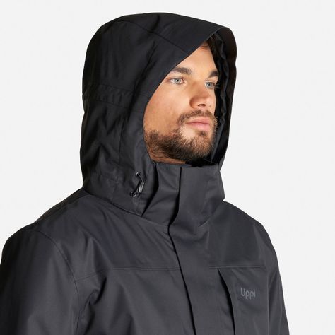 Chaqueta Hombre Tres Cruces Fusion-3 Hoody Jacket Negro Lippi-5