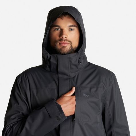 Chaqueta Hombre Tres Cruces Fusion-3 Hoody Jacket Negro Lippi-6