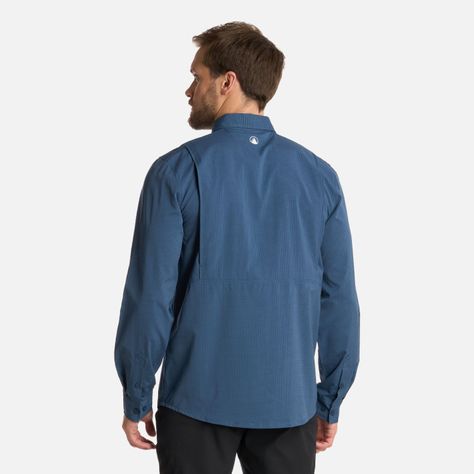 Camisa Hombre Rosselot Long Sleeve Q-Dry Azul Lippi I25-2