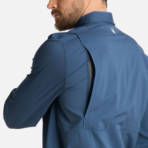Camisa Hombre Rosselot Long Sleeve Q-Dry Azul Lippi I25-4