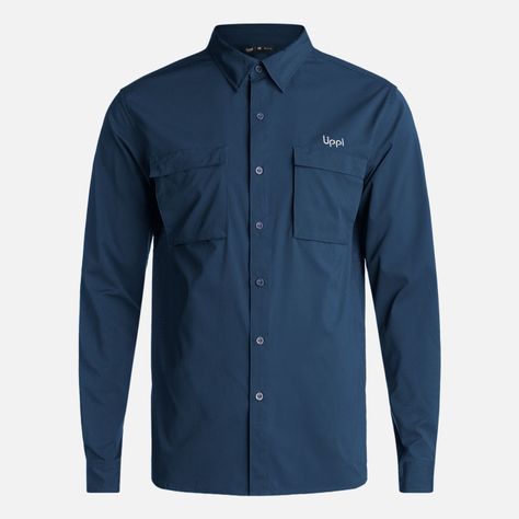 Camisa Hombre Rosselot Long Sleeve Q-Dry Azul Lippi I25-6
