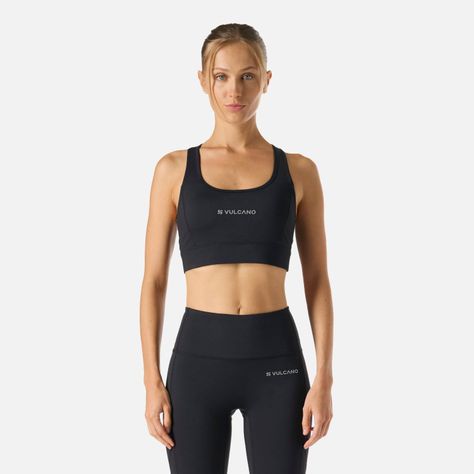Peto Mujer Built To Move Medium Support Bra Negro Vulcano-0
