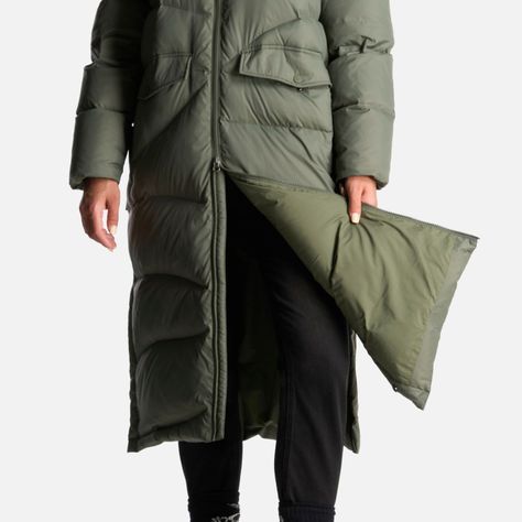 Chaqueta Mujer Termal Verde Grisaceo Haka Honu-7