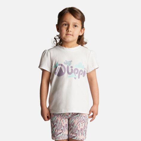 Polera Niña Logo Lippi T-Shirt Blanco Lippi V23-1