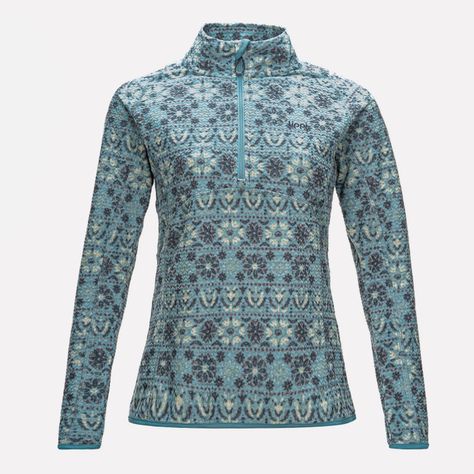 Poleron Mujer Jacaranda Nano-F 14 Zip Print Jade Oscuro Lippi-0
