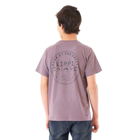 Polera Teen Boy Mountain UV-Stop T-Shirt Malva Lippi-3