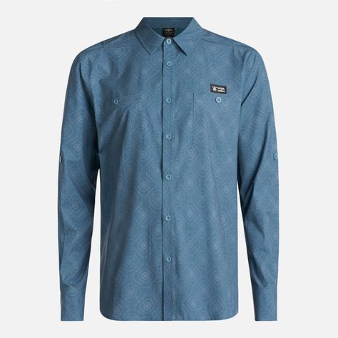 Camisa Hombre Cumbre Manga Larga Turquesa Oscuro Haka Honu-0