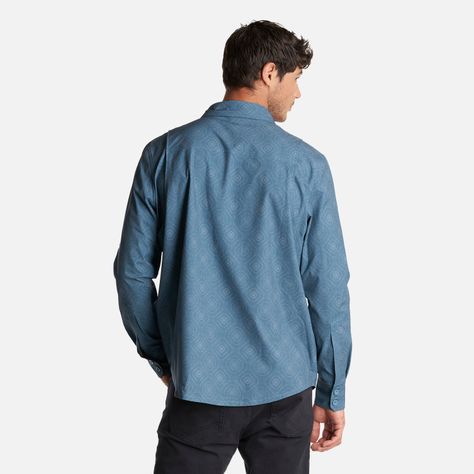 Camisa Hombre Cumbre Manga Larga Turquesa Oscuro Haka Honu-3