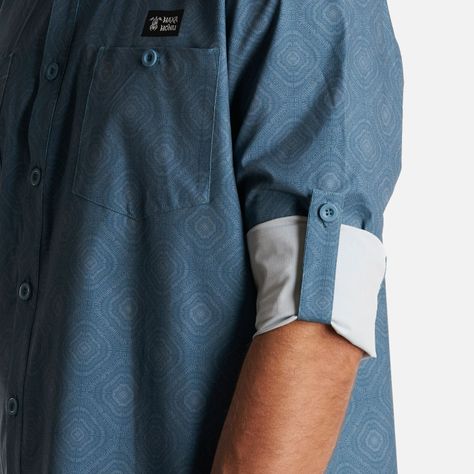 Camisa Hombre Cumbre Manga Larga Turquesa Oscuro Haka Honu-6
