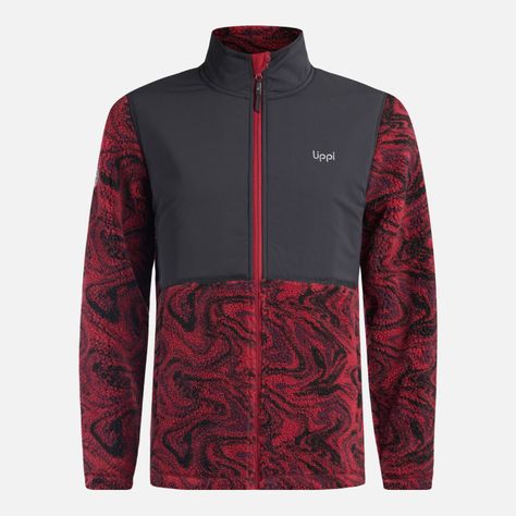 Chaqueta Hombre Glaciar Sherpa-Pro Jacket Print Burdeo Lippi-0