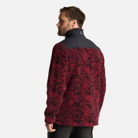 Chaqueta Hombre Glaciar Sherpa-Pro Jacket Print Burdeo Lippi-4