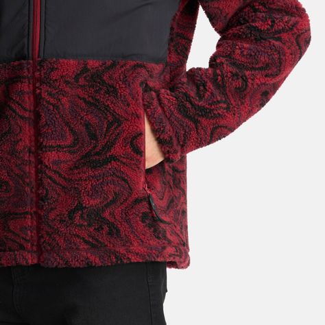 Chaqueta Hombre Glaciar Sherpa-Pro Jacket Print Burdeo Lippi-6