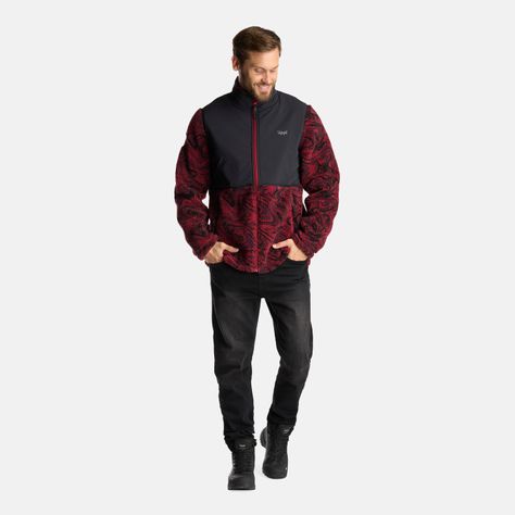 Chaqueta Hombre Glaciar Sherpa-Pro Jacket Print Burdeo Lippi-7