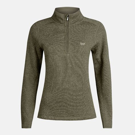 Poleron Mujer Coronado Therm-Pro Pullover Melange Verde Oscuro Lippi-0