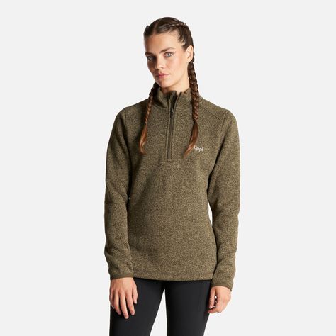 Poleron Mujer Coronado Therm-Pro Pullover Melange Verde Oscuro Lippi-1