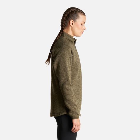 Poleron Mujer Coronado Therm-Pro Pullover Melange Verde Oscuro Lippi-3