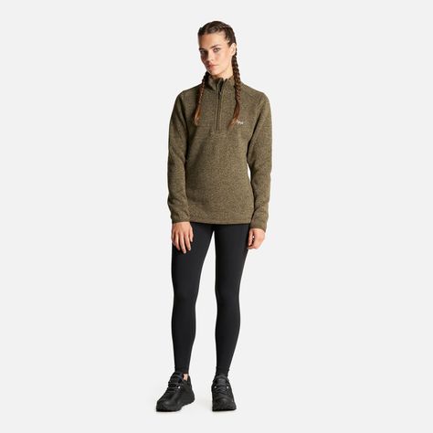 Poleron Mujer Coronado Therm-Pro Pullover Melange Verde Oscuro Lippi-6