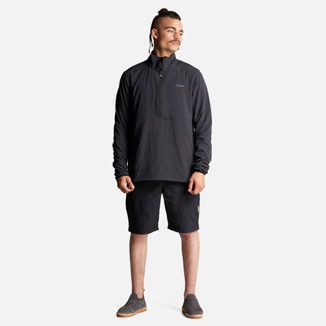 Poleron Hombre Del Sur 1/4 Zip Sin Capucha  Negro Haka Honu-6