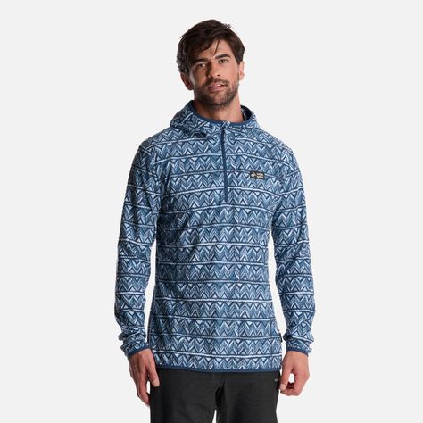 Poleron Hombre Taina Nui Print Azul Haka Honu I24-0