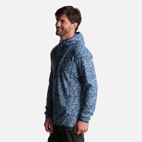 Poleron Hombre Taina Nui Print Azul Haka Honu I24-1