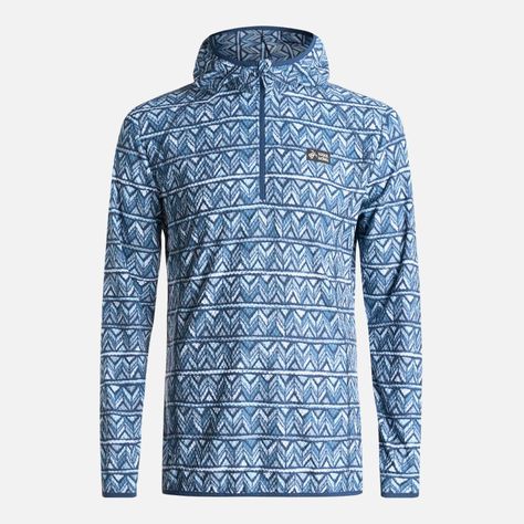 Poleron Hombre Taina Nui Print Azul Haka Honu I24-5