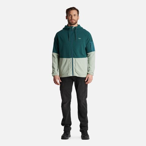 Poleron Hombre Stripes Nano-F Full Zip Hoody Petroleo Lippi V24-7