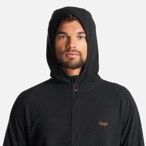 Poleron Hombre Jacaranda Nano-F 1/4 Zip Hoody Negro Lippi-4