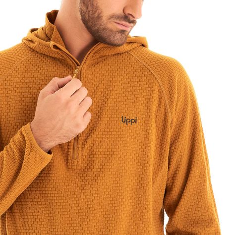 Poleron Hombre Jacaranda Nano-F 14 Zip Hoody Mostaza Lippi-6