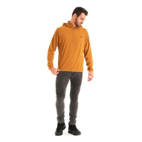 Poleron Hombre Jacaranda Nano-F 14 Zip Hoody Mostaza Lippi-8