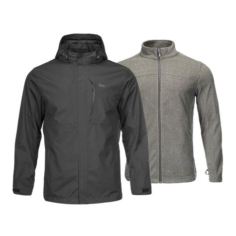 Chaqueta Hombre Tres Cruces Fusion-3 Hoody Jacket Negro/ Negro Lippi-0