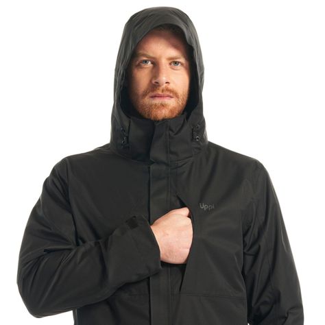 Chaqueta Hombre Tres Cruces Fusion-3 Hoody Jacket Negro/ Negro Lippi-6