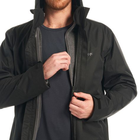 Chaqueta Hombre Tres Cruces Fusion-3 Hoody Jacket Negro/ Negro Lippi-9