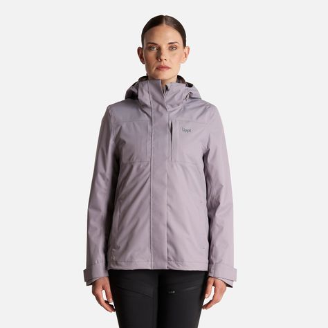 Chaqueta Mujer Tres Cruces Fusion-3 Hoody Jacket Malva/Gris Medio Lippi-1