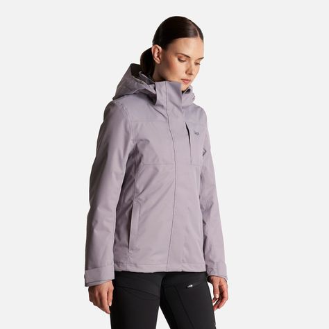 Chaqueta Mujer Tres Cruces Fusion-3 Hoody Jacket Malva/Gris Medio Lippi-2