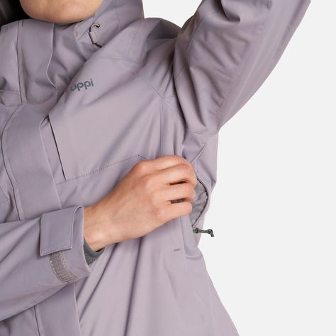 Chaqueta Mujer Tres Cruces Fusion-3 Hoody Jacket Malva/Gris Medio Lippi-7