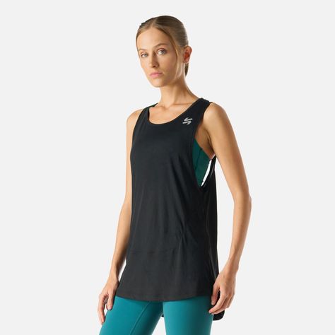 Polera Mujer Tempo Tank Top Negro Vulcano-1
