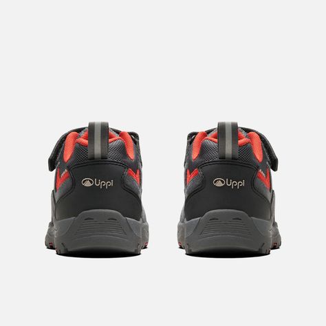 Zapato Niño  Puelo CS Low Velcro Gris Medio Rojo Oscuro Lippi-4