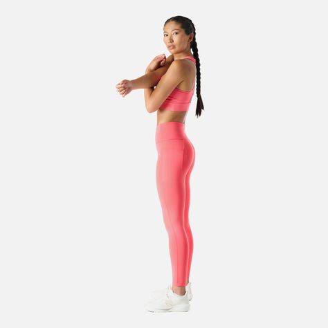 Calza Mujer BTM Compressive 7/8 High Rise Coral Vulcano-2