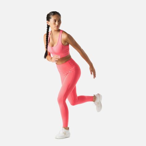 Calza Mujer BTM Compressive 7/8 High Rise Coral Vulcano-6