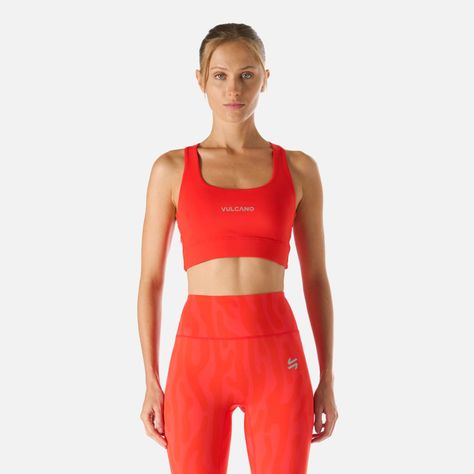 Peto Mujer Built To Move Light Support Rojo Vulcano-0