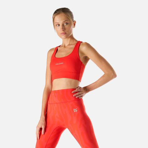 Peto Mujer Built To Move Light Support Rojo Vulcano-1