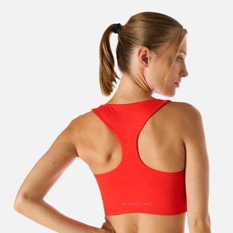 Peto Mujer Built To Move Light Support Rojo Vulcano-5