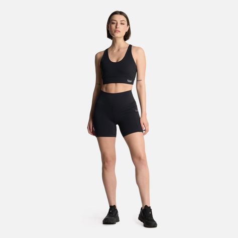 Calza Mujer In-Action Sport Short Leggings Negro Lippi V25-4