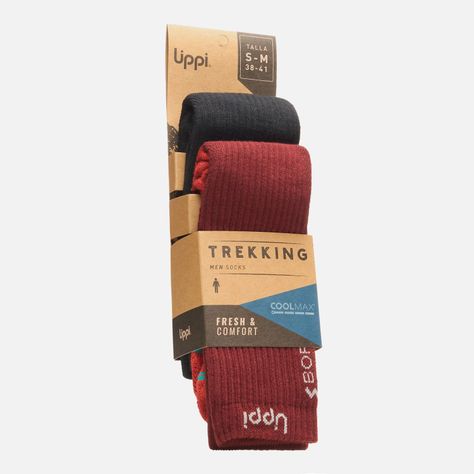 Calcetín Hombre Duo Trekking Light Pack Burdeo Lippi V25-1