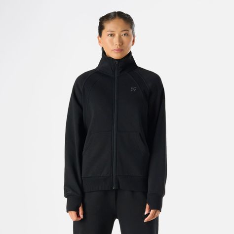 Polerón Mujer Cool Down Full Zip Sweatshirt Negro Vulcano-0