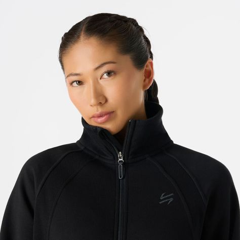 Polerón Mujer Cool Down Full Zip Sweatshirt Negro Vulcano-4