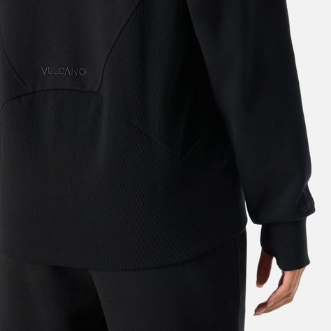 Polerón Mujer Cool Down Full Zip Sweatshirt Negro Vulcano-6