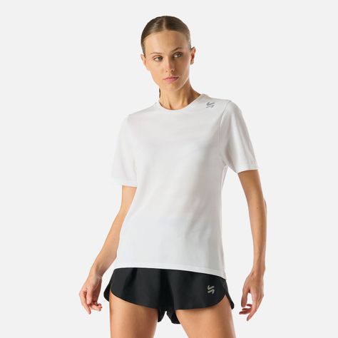 Polera Mujer Built To Move Pro T-Shirt Blanco Vulcano-0