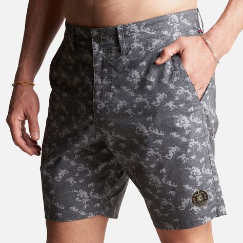 Short Hombre Anfibio Full Print Gris Haka Honu-4